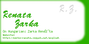 renata zarka business card